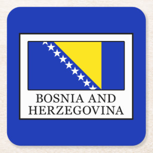 Bosnia and Herzegovina Square Paper Coaster
