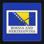 Bosnia and Herzegovina Square Wall Clock<br><div class="desc">Bosnia and Herzegovina</div>