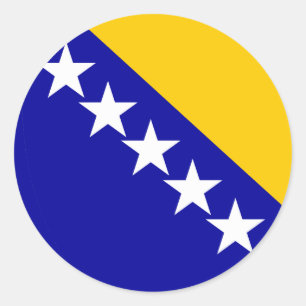 bosnia emblem classique rond autocollant