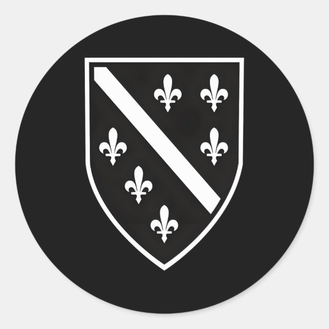 Bosnia Flag Herzegovina Flag Balkan Bosnians Bosni Classic Round Sticker (Front)