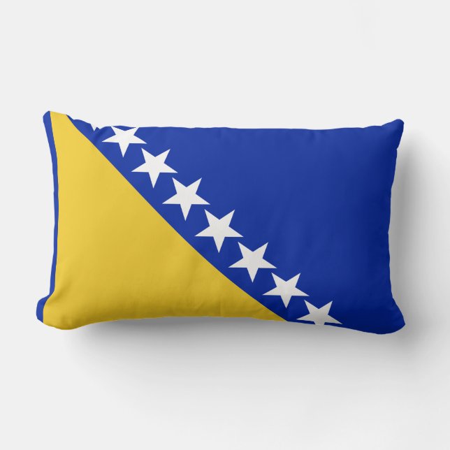 Bosnia Flag Lumbar Pillow (Front)