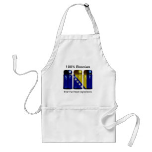 Bosnia Flag Spice Jars Apron