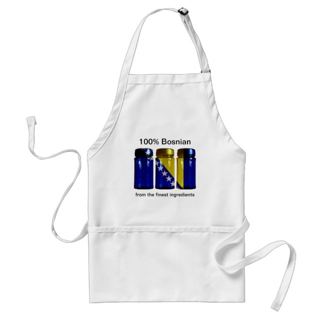 Bosnia Flag Spice Jars Apron (Front)