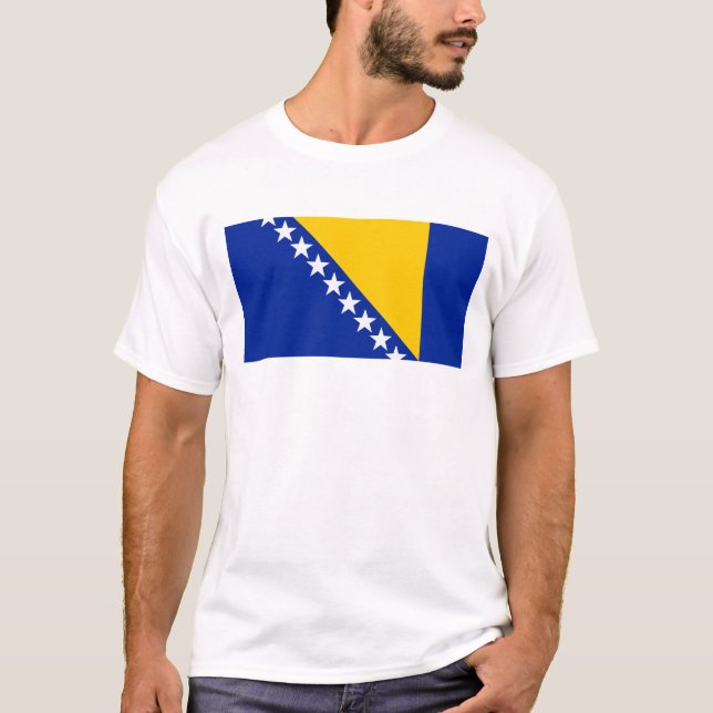 Bosnia Flag T-Shirt, Patriotic T-Shirts (Devant)