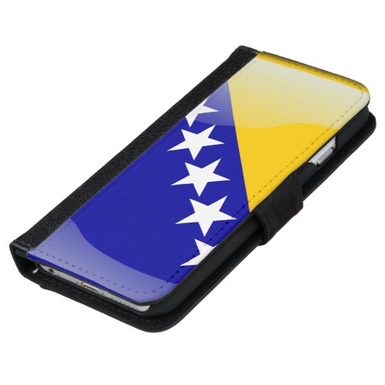 Bosnia glossy flag iPhone 6 wallet case