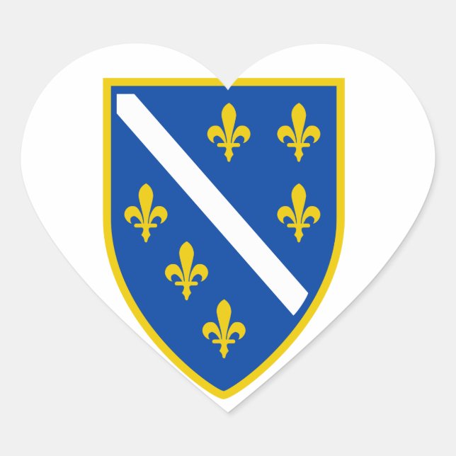 Bosnia Heart Sticker (Front)