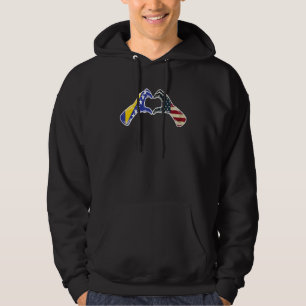 Bosnia Herzegovina American USA Flag USA Bosnian Hoodie