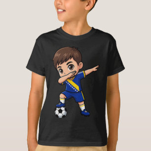 Bosnia-herzegovina Dab Kid Goal Cartoon Bosnia Fla T-Shirt