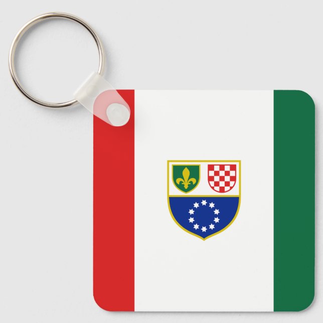 Bosnia Herzegovina Federation Flag Keychain (Front)