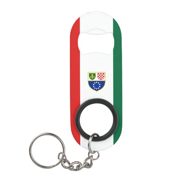 Bosnia Herzegovina Federation Flag Keychain Bottle Opener (Front)