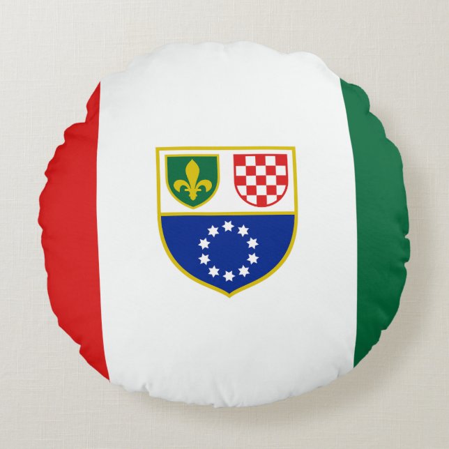 Bosnia Herzegovina Federation Flag Round Pillow (Front)