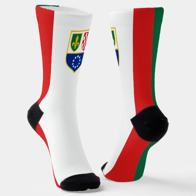 Bosnia Herzegovina Federation Flag Socks (Angled)