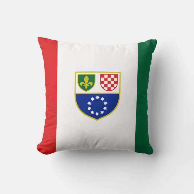 Bosnia Herzegovina Federation Flag Throw Pillow (Front)