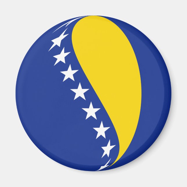 Bosnia Herzegovina Fisheye Flag Magnet (Front)