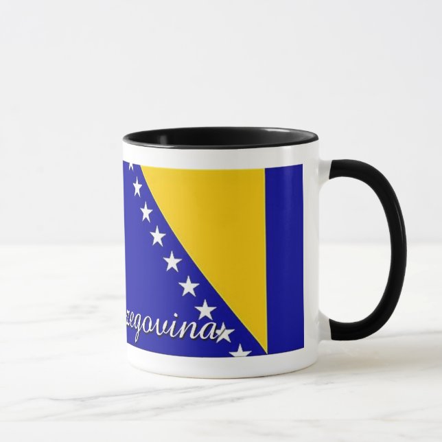Bosnia Herzegovina Flag Coffee Mug (Right)