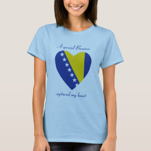 Bosnia Herzegovina Flag Sweetheart T-Shirt