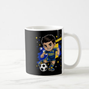 Bosnia-herzegovina Kid Goal Cartoon Bosnia Flag Bo Coffee Mug