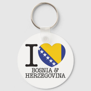 Bosnia Herzegovina Love v2 Keychain