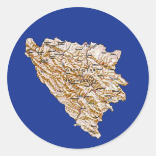 Bosnia Herzegovina Map Sticker