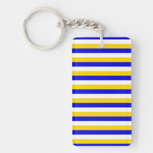 Bosnia Herzegovina Uruguay flag stripes country pa Keychain