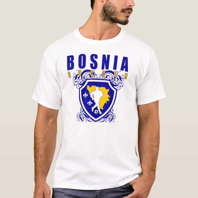 Bosnia Soccer Shield T-Shirt (Front)
