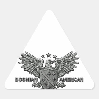 Bosnian American Themed Apparel Triangle Sticker