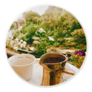 Bosnian Coffee break in Mostar Ceramic Knob