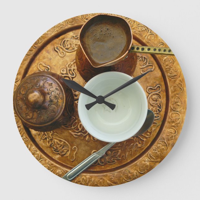 Bosnian coffee set wall clock (Front)