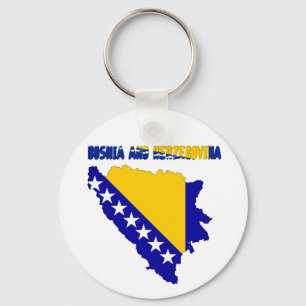 Bosnian country flag keychain