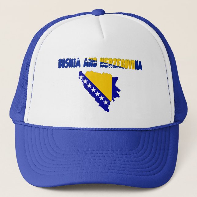 Bosnian country flag trucker hat (Front)