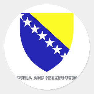 Bosnian Emblem Classic Round Sticker