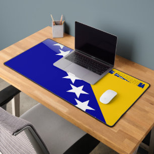 Bosnian flag desk mat