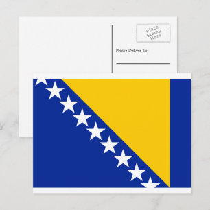 Bosnian Flag, Flag of Bosnia and Herzegovina Postcard