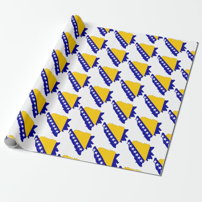 Bosnian flag wrapping paper (Unrolled)