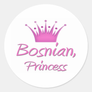Bosnian Princess Classic Round Sticker