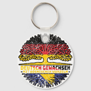 Bosnien Bosnisch Deutsch Deutschland Baum Wurzel Keychain