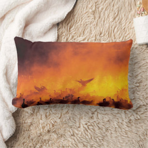 Bosque del Apache National Wildlife Refuge, NM Lumbar Pillow