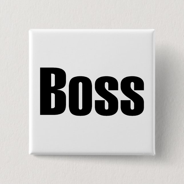 Boss 2 Inch Square Button (Front)