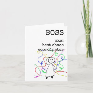 Boss Appreciation, Best Chaos Coordinator Car Card