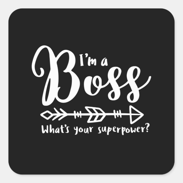 Boss appreciation, bosses day, bosss day square sticker (Front)