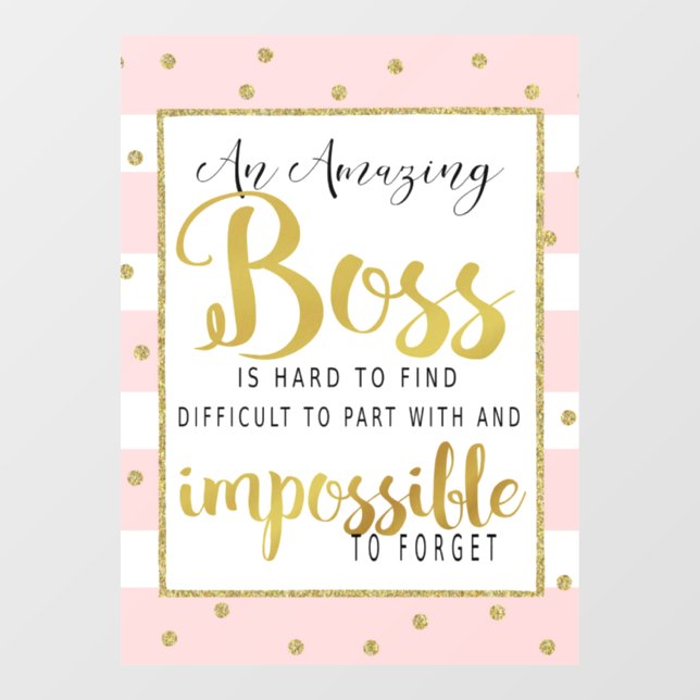 Boss appreciation week sign thanks  (Sheet)