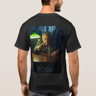Boss avec textos hommes noir T-shirt dos
