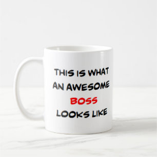 boss, awesome coffee mug
