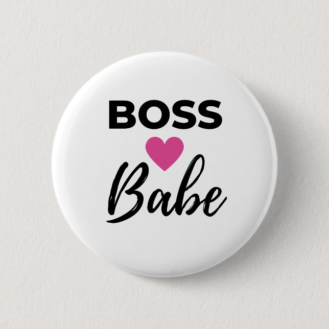 Boss Babe 2 Inch Round Button (Front)