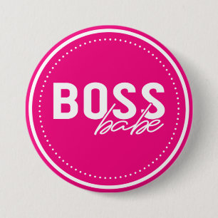 Boss Babe 3 Inch Round Button