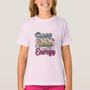 Boss Babe Energy – Pink Power Tee