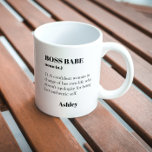 BOSS BABE Independent woman Inspirational Mug<br><div class="desc">BOSS BABE Independent woman Inspirational Mug. Customize / personalize with your own name to make it a unique gift.</div>
