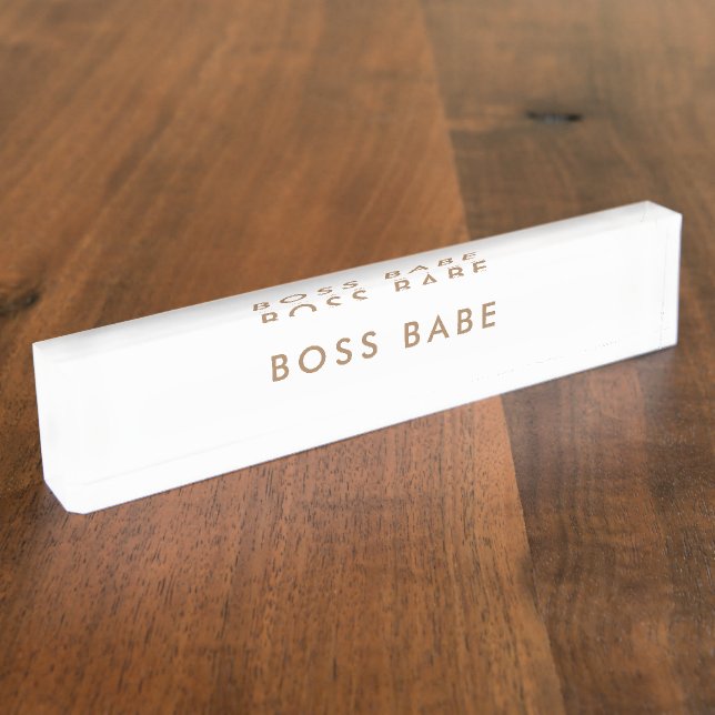 Boss Babe Minimaliste moderne plaque (Taille)