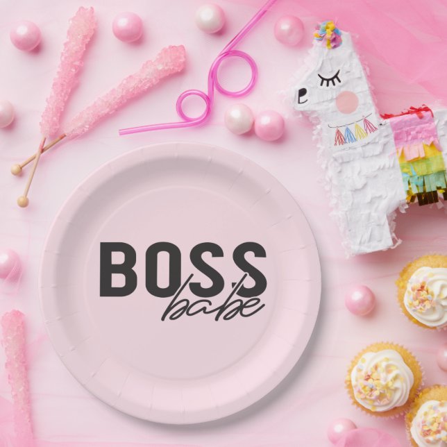 Boss Babe   Paper Plate (Party)