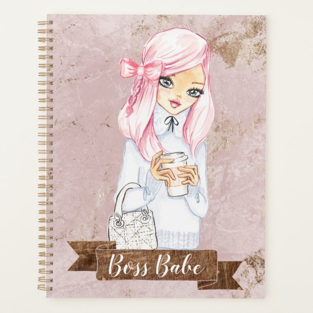 Boss Babe Planner Notebook for Boss Girls (Front)